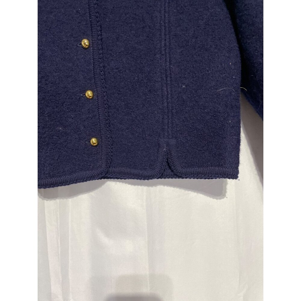 Vintage The Eagle Eye Women's Sweater Cardigan 100% Wool Blue Size 12 - Picture 4 of 6